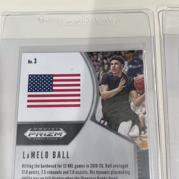 Lamelo Ball - Lot (2) Panini Prizm Rookie Cards - Picture 8 of 9